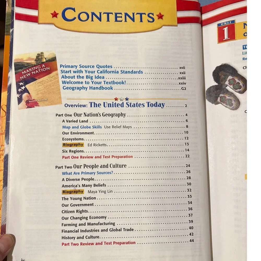 5th Grade Textbook California Vistas Making a New Nation US History Textbook
